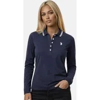 U.S. Polo Assn. Poloshirt USDaance Damen Langarm - Longsleeve Polo aus Baumwolle Langarm Poloshirt mit Knopfleiste und Logostickerei