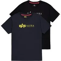 Alpha Industries T-Shirt Alpha Label T-Shirt 2 Pack