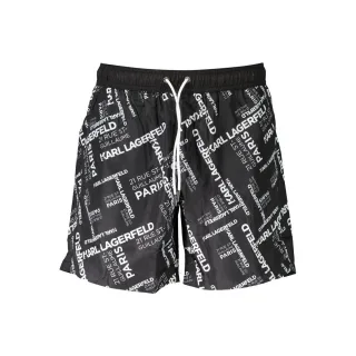Karl Lagerfeld Schwarze Polyester Herren-Badehose