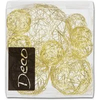 Eurosand Dekokugel DRAHT-BÄLLE Set 10 tlg.: 1x8cm + 3x5cm + 6x3cm in Klarsichtbox