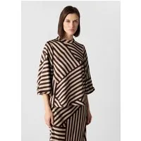 comma Kurzarmbluse Bluse Satinbluse mit voluminösen Ärmeln