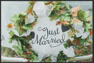 Fussmatte Just Married 10176 | Größe: 60 cm x 45 cm