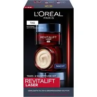 L'ORÉAL PARIS Gesichtspflege-Set REVITALIFT LASER X3 TAG & NACHT, 2-tlg., feuchtigkeitsspendend, mildert sichtbare Falten, strafft die Haut
