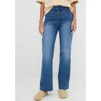 bonprix Straight-Jeans Regular Fit, mit Elasthan-Anteil, mit 5-Knopf-Form