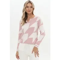Passioni Strickpullover mit abstraktem Muster