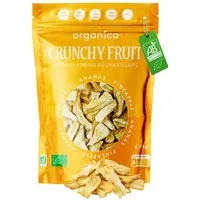 Organica Trockenfrüchte Gefriergetrocknete Bio-Ananas, knuspriger Fruchtsnack, 1 x 16 g, Bio-zertifiziert, 100 % Frucht, Ohne Zuckerzusatz, Nutri-Score A