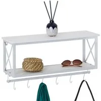 CARO-Möbel Garderobenhalter ARMANDO, Garderobe Wandgarderobe Garderobenleiste Wandregal mit Kleiderhaken Vi