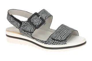 Waldl?ufer Damen Sandale 351013 Schwarz Klettverschluss Extra Weit