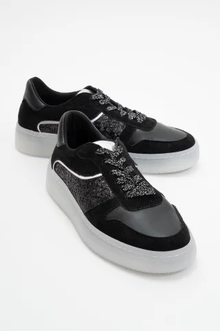 Felipe Glitzer Leder Turnschuhe Damen