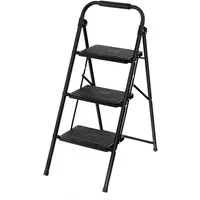 COSTWAY Trittleiter, 3 Stufen, bis 150 kg belastbar, klappbar