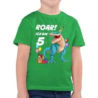 Shirtracer T-Shirt Ich bin 5 Jahre - T-Rex Dinosaurier Dino (1-tlg) 5. Geburtstag