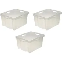 keeeper Organizer franz (Set, 3 St), Aufbewahrungsboxen xl, 24 Liter, hochwertiger Kunststoff