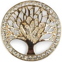 styleBREAKER Brosche Lebensbaum Magnet Brosche mit Strass (1-tlg)