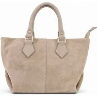 BRISE TASCHE Umhängetasche Elegante Wildledertasche mit Kettenriemen, Echtes Wildleder, Kettenriemen, Reißverschlussfach innen
