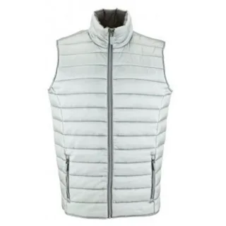 SOLS Mens Wave gepolsterte wasserabweisende Weste (Metall Grau)