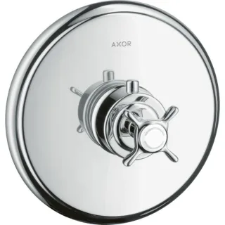 hansgrohe Axor Montreux Fertigmontageset 16810000 Unterputz-Thermostat, mit Kreuzgriff, chrom