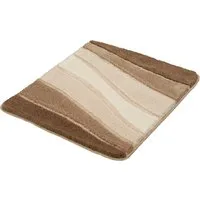 Kleine Wolke Badematte Ocean, Badvorleger, Badezimmer Teppich, Höhe 21 mm, rutschhemmend beschichtet, fußbodenheizungsgeeignet, Kunstfaser, rechteckig, Badteppich, Wellen Design, mit Farbverlauf, Hoch-Tief Effekt, waschbar