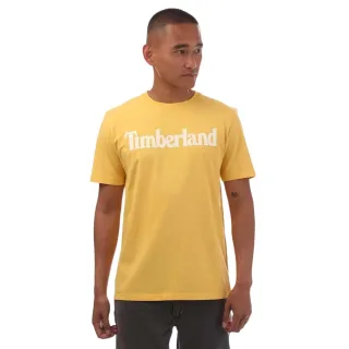 Timberland - "Northwood Wordmark" T-Shirt für Herren, Rundhalsausschnitt, Baumwolle (Gelb)