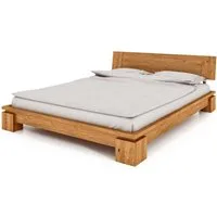 byoak Bett VINCI 200 x 220 aus Massivholz, mit Holzkopfteil, Naturgeölt