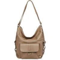 Caspar Cityrucksack 2in1 Leder Schultertasche Damen Tasche- PREMIUM LINE - Modell No.853