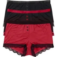 bonprix Boxer (Packung, 3-St) mit Zierknöpfen auf der Vorderhose, mit Baumwollzwickel, 3er-Pack
