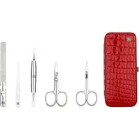 Zwilling Nagelknipser-Set Maniküre Pediküre Set 5tlg. mit Nagelschere, Leder