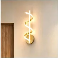 BlingBin LED Wandleuchte LED Wandlampe 21W, Warmweiß 3000K Wandleuchte Innen 2100lm, Innenbeleuchtung, LED fest integriert, Warmweiß, Kreative Kurvendesign,für Wohnzimmer, Schlafzimmer, Flur und Treppen