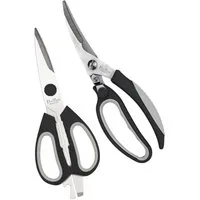 PINTINOX Geflügelschere Professional, (Set, 2-tlg), Set: Küchenschere und Geflügelschere, Edelstahl