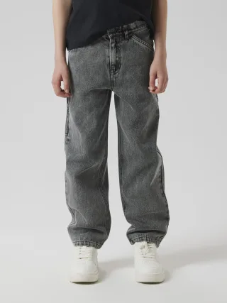 Name It 5-Pocket-Jeans "NKMRYAN für Jungen mit geradem Bein und 5-Pocket-Style" unifarben, casual, straight fit, Baumwolle, Denim