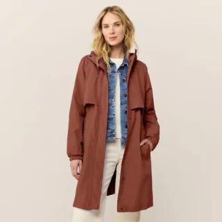 Verstaubarer wasserdichter Squall Regenmantel, Damen,  Braun, Polyester, by Lands' End
