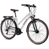 Airtracks Trekkingrad Damen Trekking Fahrrad 28 Zoll Trekkingrad TR.2820L, 24 Gang SHIMANO ACERA RD-T3000, Kettenschaltung, Weiß Matt - Rahmenhöhen 48 cm & 52 cm » Mod. 2026