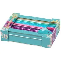 Faber-Castell Buntstift Geschenkset Buntstifte Sparkle, 21-tlg. inkl., (20er Set, 20-tlg), Soft-Grip-Zone