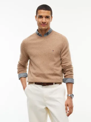 LAMBSWOOL CREW NECK Safari Canvas Heather - Gr. - L