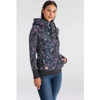 Ragwear Kapuzensweatshirt GRIPY FLOWERS O Hoodie mit floralem All Over-Druck