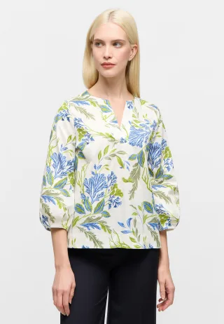ETERNA - Bluse Satingewebe 3/4-Arm hellgrün - Gr. - 48