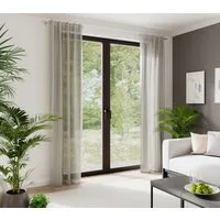 HOMING Gardine Neta (1 St), verdeckte Schlaufen, halbtransparent, Wirkware, Netzstuktur, Wohnzimmer, Küche, Schlafzimmer