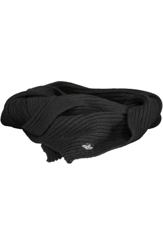 Rippstrickschal Schwarz
