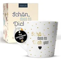 Amari Tasse hochwertige Goldveredelung (Nr. 22) Geschenkidee, Kaffeetasse Teetasse Bürotasse 330 ml für Freundin, Mama, Kollegin