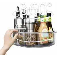 Creliv Gewürzregal Drehteller/Lazy Susan drehbar, Gewürzkarussell 30 cm für Küche, 360° Drehbar