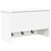 vidaXL Regal Wandmontierter nachttisch Weiß 50 x 20 x 30 cm Holzwerkstoff, 1-tlg.