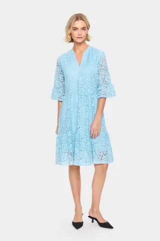 Kleid Lockere Passform blue