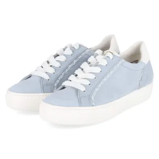 Paul Green Low Sneaker - Gr. 37 - Blau - Rauleder