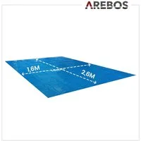 Arebos Solarabdeckplane Solarplane 120 µm Pool-Abdeckplane mit Wärmefolie (Stück, blau), 120mic