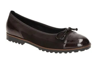 Gabor 74.100 Damen Ballerinas - Slipper Echtleder Braun Chocolate