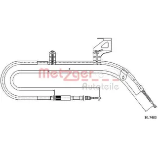 Metzger Handbremsseil hinten rechts VW Passat B5