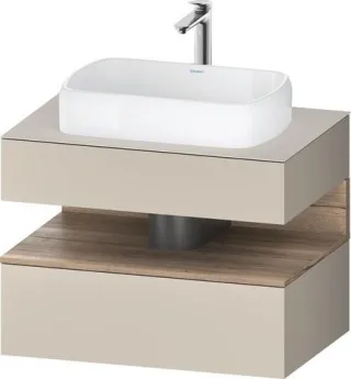 Duravit Qatego Konsolenwaschtischunterbau wandhängend Taupe Supermatt 800x550x600 mm - QA47300558300 QA4730055830010