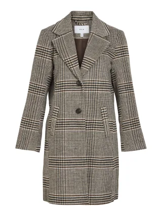 VILA - VILEOVA L/S BUTTON COAT - NOOS Coffee Bean - Gr. - 36