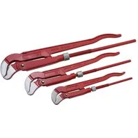 Dönges Rohrzange Eck-Rohrzangen Set Ausführung S-Maul 1 + 1 1/2 + 2 Zoll