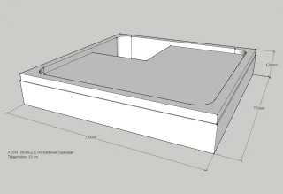 Neuesbad Wannenträger für Kaldewei Superplan 80x80x2,5 SD21874