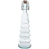 MARELIDA Trinkflasche Glasflasche Bügelverschluss Recyclingglas 410ml Vorratsflasche